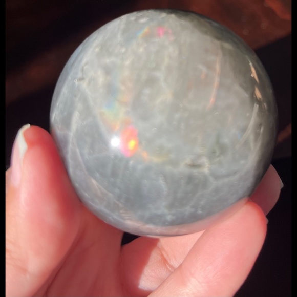 Labradorite Sphere w/ Acrylic Stand - Picture 7 of 10